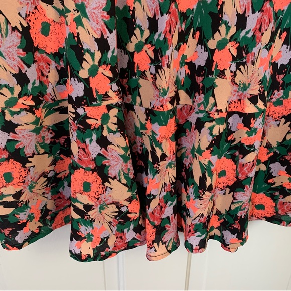 J. Crew Factory Floral Midi Dress - Black and Red - Picture 4 of 8